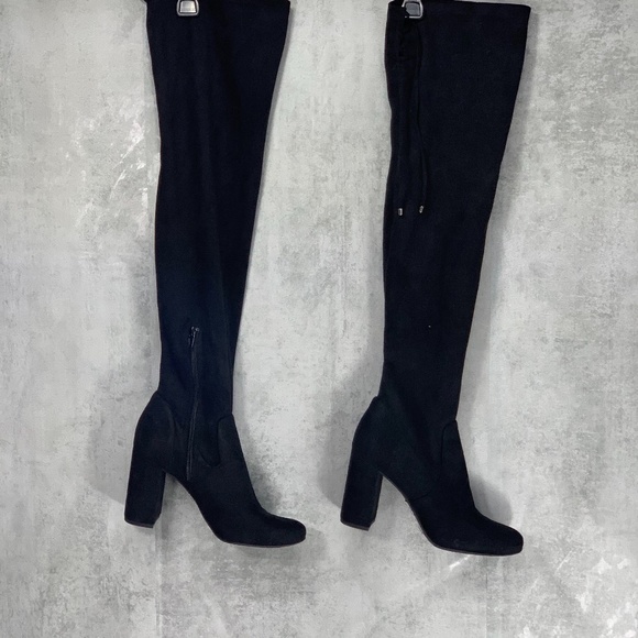 bp Shoes - Bp. Black Faux Suede Juniper Over the Knee Boot SZ